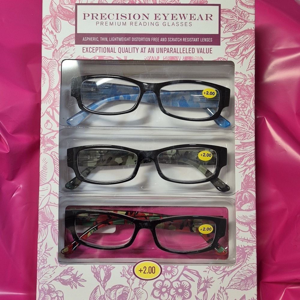 Precision Eyewear Camo Reader Glasses 3 pack - New